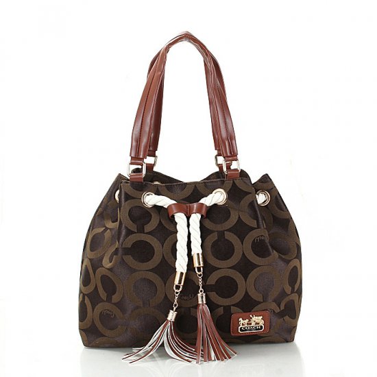 Coach Julia Logo Medium Coffee Totes FEN | Women